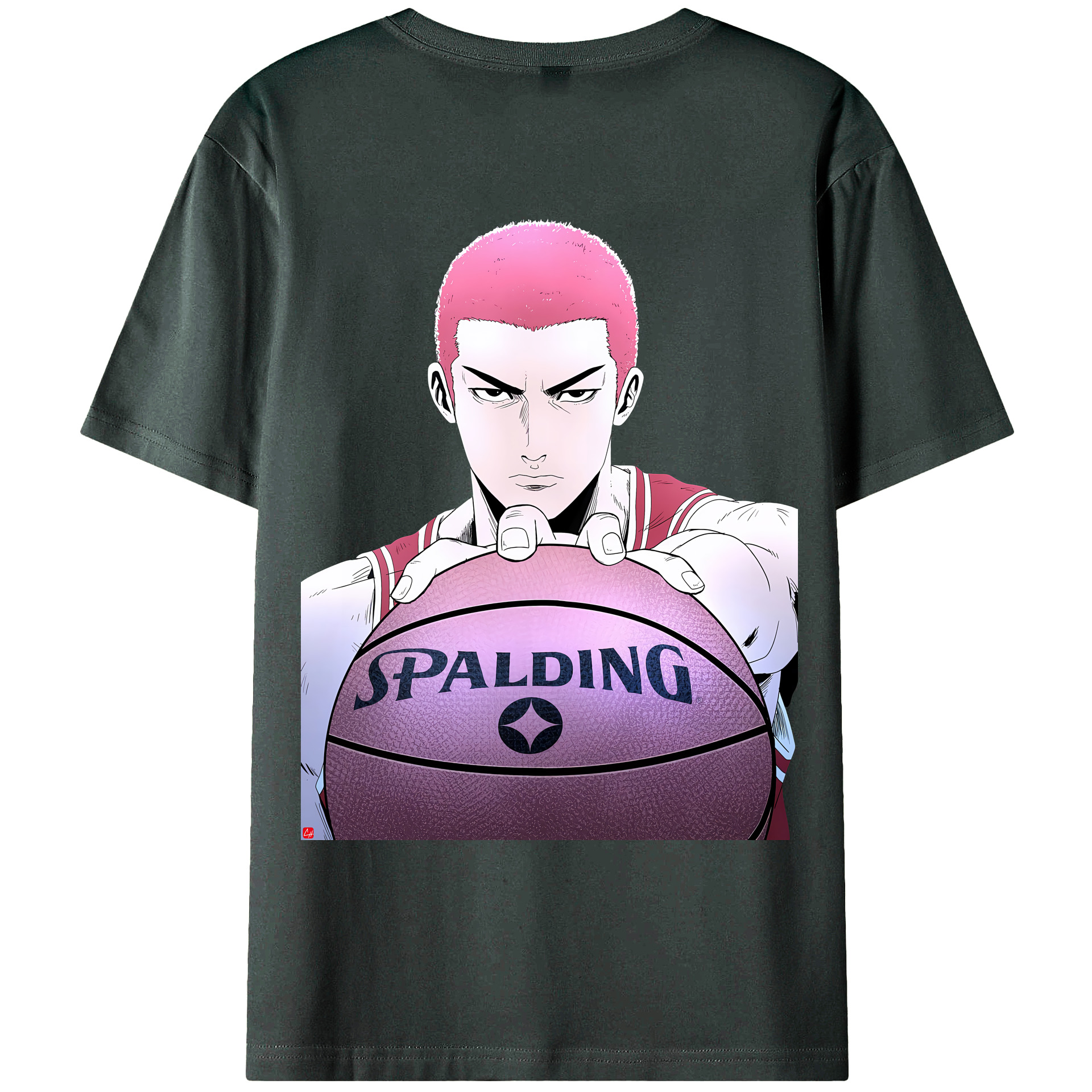 （画像用） SLAM DUNK／スラムダンク 綿100％ メンズ半袖Tシャツ（バックプリント） 通気性